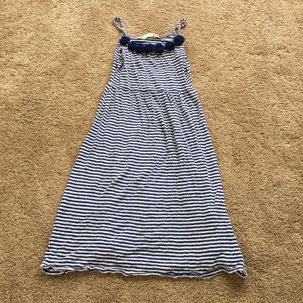 Blue and white dress